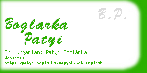 boglarka patyi business card